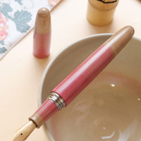 廣田漆 茶碗色・桃 Fountain Pen - Wancher ワンチャー