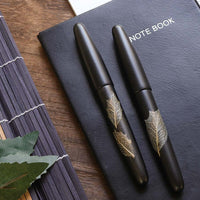 季映万年筆・黒漆・ひいらぎ Fountain Pen - Wancher ワンチャー