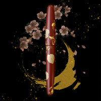 季映万年筆・夜桜・赤溜塗 Fountain Pen - Wancher ワンチャー