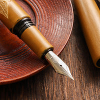 季映万年筆・黄漆・ひいらぎ Fountain Pen - Wancher ワンチャー