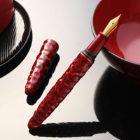 会津漆・亀甲塗り・赤溜塗 Fountain Pen - Wancher ワンチャー