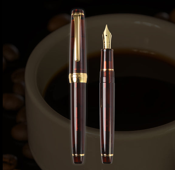 モカブラウン・14金 Fountain Pen - Wancher ワンチャー