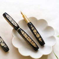 ナムジャイ漆・散華・黒蓮 Fountain Pen - Wancher ワンチャー