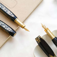 ナムジャイ漆・散華・黒蓮 Fountain Pen - Wancher ワンチャー