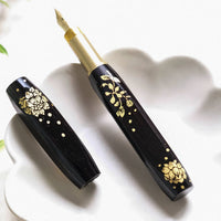 ナムジャイ漆・散華・黒蓮 Fountain Pen - Wancher ワンチャー