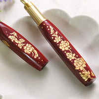 ナムジャイ漆・散華・赤蓮 Fountain Pen - Wancher ワンチャー