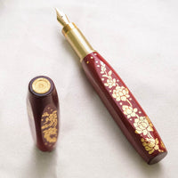 ナムジャイ漆・散華・赤蓮 Fountain Pen - Wancher ワンチャー