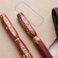 ナムジャイ漆・散華・赤蓮 Fountain Pen - Wancher ワンチャー