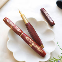 ナムジャイ漆・散華・赤蓮 Fountain Pen - Wancher ワンチャー