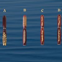 ナムジャイ漆・悠久の波・赤 Fountain Pen - Wancher ワンチャー