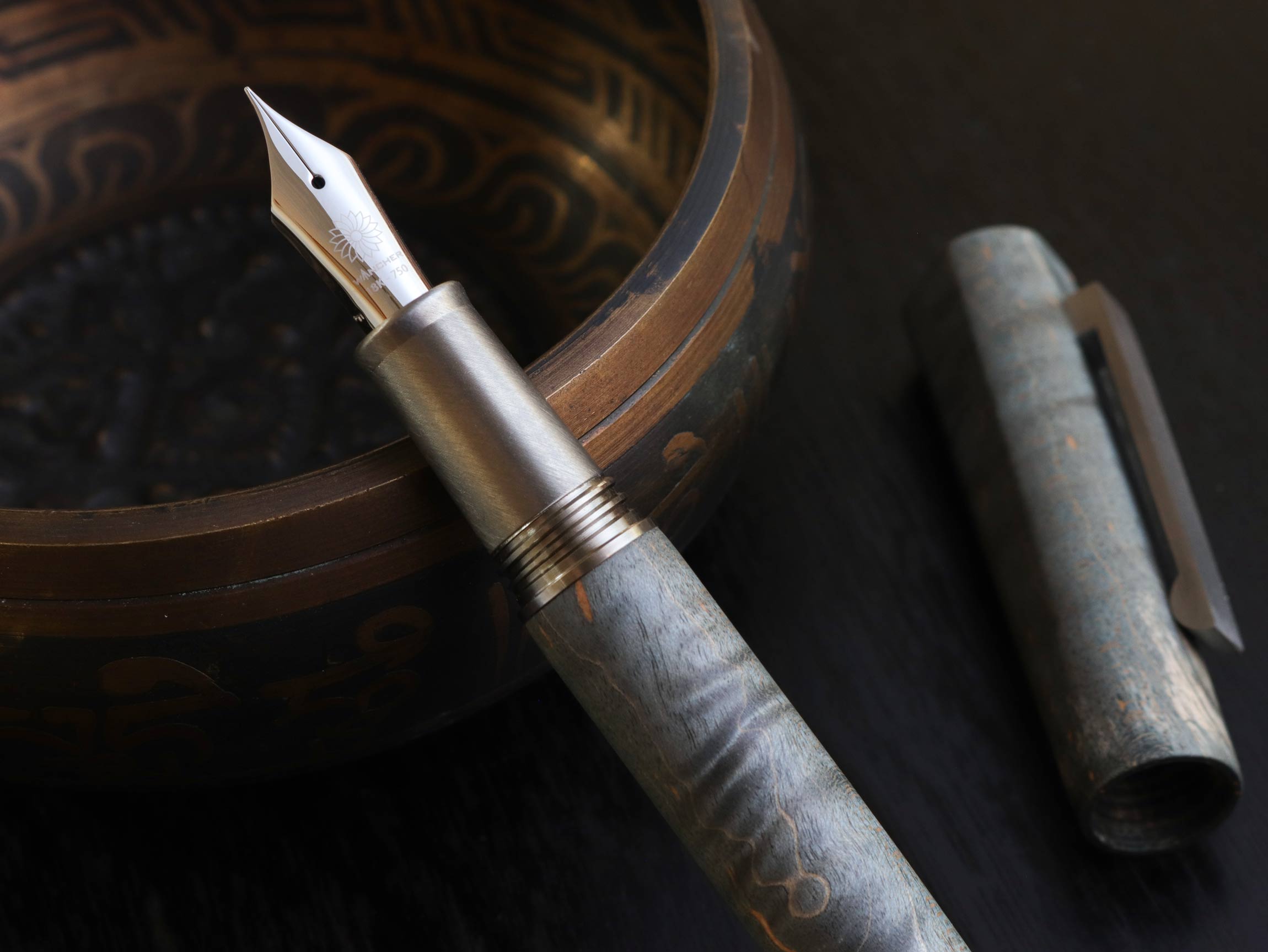 オリンポス・タイタン・ノクターングレー万年筆 Fountain Pen