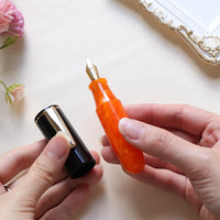 PoChaCo・ブラックチョコオレンジ Fountain Pen - Wancher ワンチャー