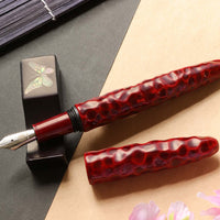 会津漆・亀甲塗り・赤溜塗 Fountain Pen - Wancher ワンチャー