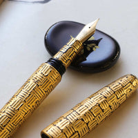 廣田漆・櫛目堆漆塗 金色 Fountain Pen - Wancher ワンチャー