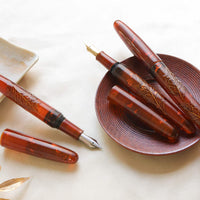 溜透かし・季映万年筆 WANCHER ワンチャー 18金ニブ 文具