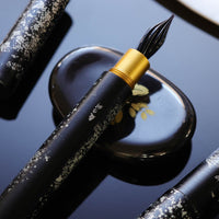 しずく・ガラスニブ万年筆・ ブラックアイ Fountain Pen - Wancher ワンチャー