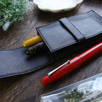 Wancher ワンチャーレーザー本革ケース 黒 インドネシア製 ハンドメイド