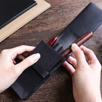 Wancher ワンチャーレーザー革ケース 黒 インドネシア製 ハンドメイド