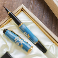 呉竹万年毛筆 夢銀河輪島塗・雪割草 Brush Pen - Wancher ワンチャー