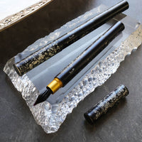 しずく・ガラスニブ万年筆・ ブラックアイ Fountain Pen - Wancher ワンチャー