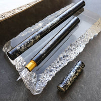 しずく・ガラスニブ万年筆・ ブラックアイ Fountain Pen - Wancher ワンチャー