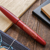 季映万年筆・朱漆・つばき Fountain Pen - Wancher ワンチャー