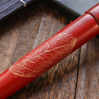 季映万年筆・朱漆・つばき Fountain Pen - Wancher ワンチャー