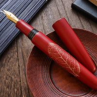 季映万年筆・朱漆・つばき Fountain Pen - Wancher ワンチャー