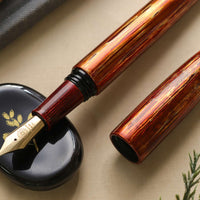 八雲塗 絞うるし ・ 焔(ほむら) Fountain Pen - Wancher ワンチャー
