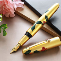廣田漆 金箔蒔絵・椿 Fountain Pen - Wancher ワンチャー