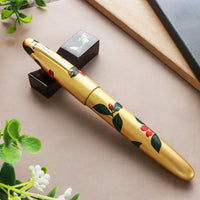 廣田漆 金箔蒔絵・椿 Fountain Pen - Wancher ワンチャー