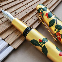 廣田漆 金箔蒔絵・椿 Fountain Pen - Wancher ワンチャー