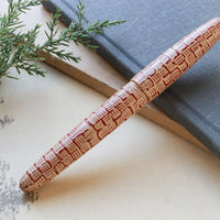 廣田漆 櫛目堆漆塗 茜色 Fountain Pen - Wancher ワンチャー