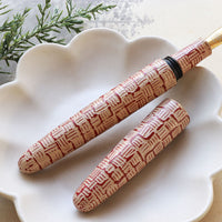 廣田漆 櫛目堆漆塗 茜色 Fountain Pen - Wancher ワンチャー
