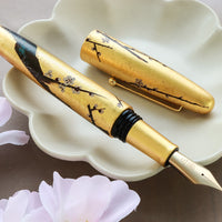 廣田漆 金箔蒔絵・白の梅 Fountain Pen - Wancher ワンチャー