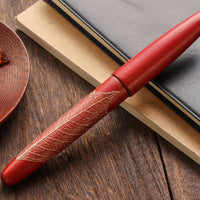 季映万年筆・朱漆・ひいらぎ Fountain Pen - Wancher ワンチャー