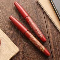 季映万年筆・朱漆・ひいらぎ Fountain Pen - Wancher ワンチャー