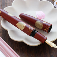 季映万年筆・夜桜・赤溜塗 Fountain Pen - Wancher ワンチャー