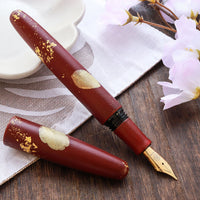 季映万年筆・夜桜・赤溜塗 Fountain Pen - Wancher ワンチャー