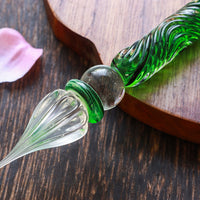 国東ガラスペン・ペン枕セット・シャムロックグリーン Glass Pen - Wancher ワンチャー