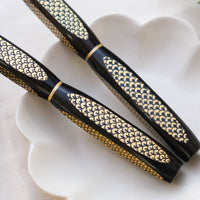 ナムジャイ漆・悠久の波・黒 Fountain Pen - Wancher ワンチャー