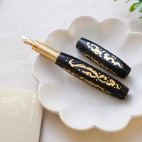 ナムジャイ漆・悠久の波・黒 Fountain Pen - Wancher ワンチャー