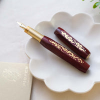 ナムジャイ漆・悠久の波・赤 Fountain Pen - Wancher ワンチャー
