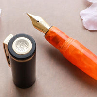 PuChiCo・ブラックチョコオレンジ Fountain Pen - Wancher ワンチャー