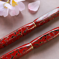 伝承・津軽漆・赤上げ螺鈿 Fountain Pen - Wancher ワンチャー