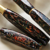 伝承・津軽漆・黒上げ 螺鈿 Fountain Pen - Wancher ワンチャー