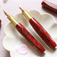 伝承・津軽漆・赤上げ螺鈿 Fountain Pen - Wancher ワンチャー