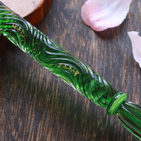 国東ガラスペン・ペン枕セット・シャムロックグリーン Glass Pen - Wancher ワンチャー