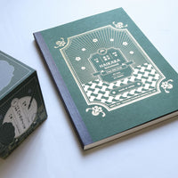 ギター 大正浪漫 ハイカラノート・ダークグリーン(5mmドット方眼) Notebook - Wancher ワンチャー