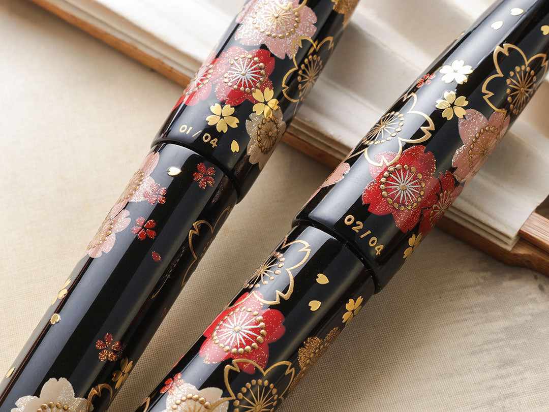誠蒔絵・桜 Fountain Pen | ワンチャーペン Wancher